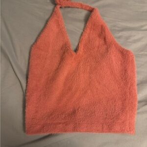 Gymshark Halter Neck Fuzzy Top